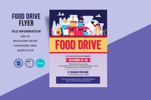 Download Food Drive Flyer Template - Food Collection