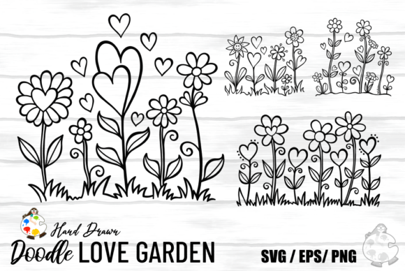 Download Hand Drawn Doodle Love Garden SVG - Love Collection