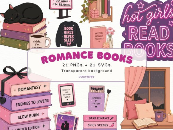 Download Book Lover Cliparts, Spicy Romance PNG - Love Collection