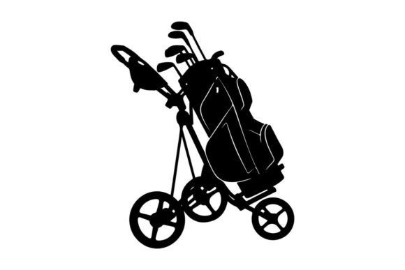 Download Golf Bag with Clubs on Three-wheeled Pus - Pus Collection