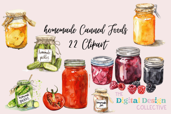 Download Homemade Canned Foods PNG Bundle - Food Collection
