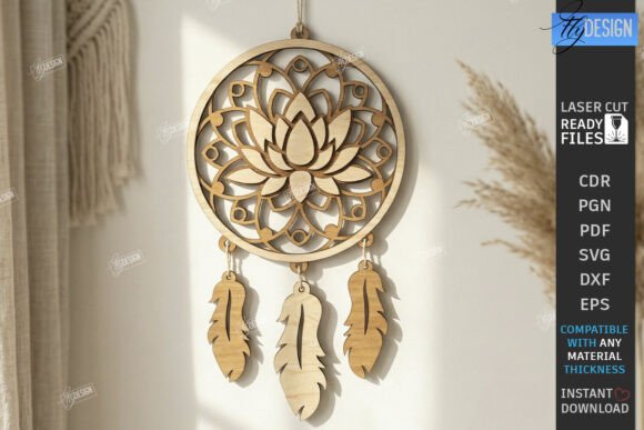 Download Wooden Dream Catcher Laser Cut | Boho - Dream Collection