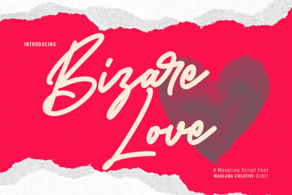 Download Bizare Love Monoline Script Font - Love Collection