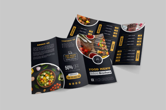 Download Food Menu Trifold Brochure - Food Collection