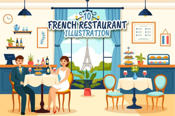 Download 10 French Food Restaurant Illustration - Food Collection