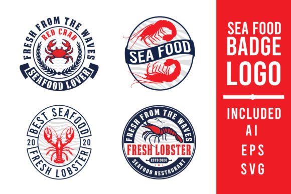 Download Seafood Restaurant Logo, Red Prawn Logo. - Food Collection