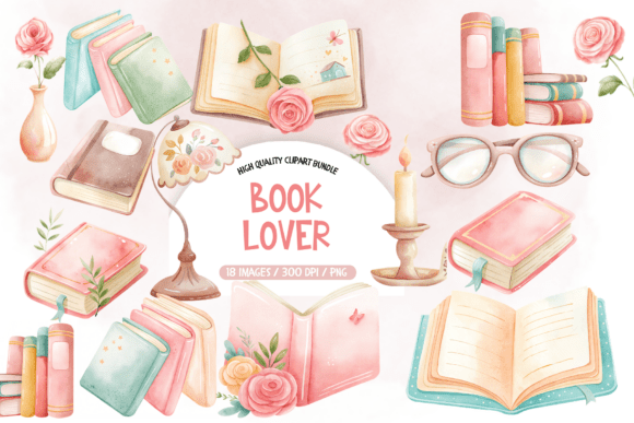 Download Aesthetic Book Lover Clipart - Love Collection