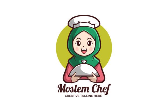 Download Moslem Chef Character Logo Template - Moslem Collection