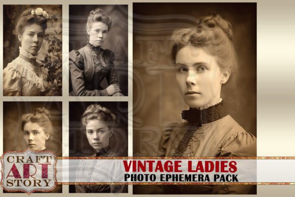 Download Vintage Photo PRETTY LADIES - Pretty Collection