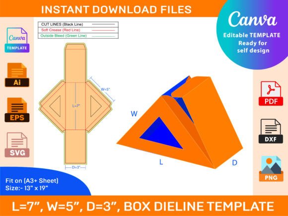 Download Creative Triangle Food Packaging 7x5x3'' - Food Collection