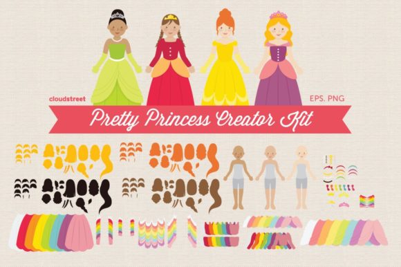 Download Pretty Princess Creator Kit Clipart Vector - Pretty Collection